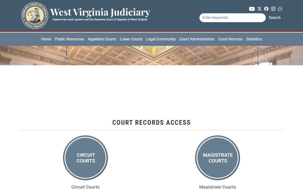 Taylor County court records after arrest access through West Virginia Judiciary
